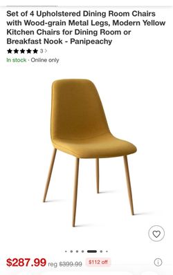 Upholstered Dining Chairs set of four