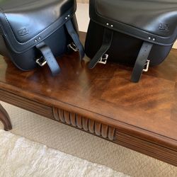 Motorcycles Saddlebags  Pu Leather Black 