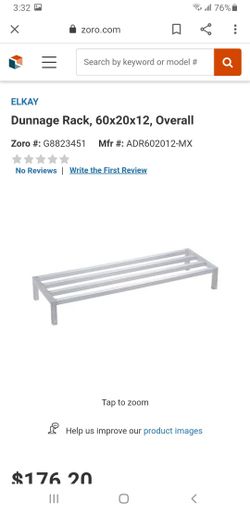 NSF ALUMNIN DUNNAGE RACKS 60 by 20 by 12