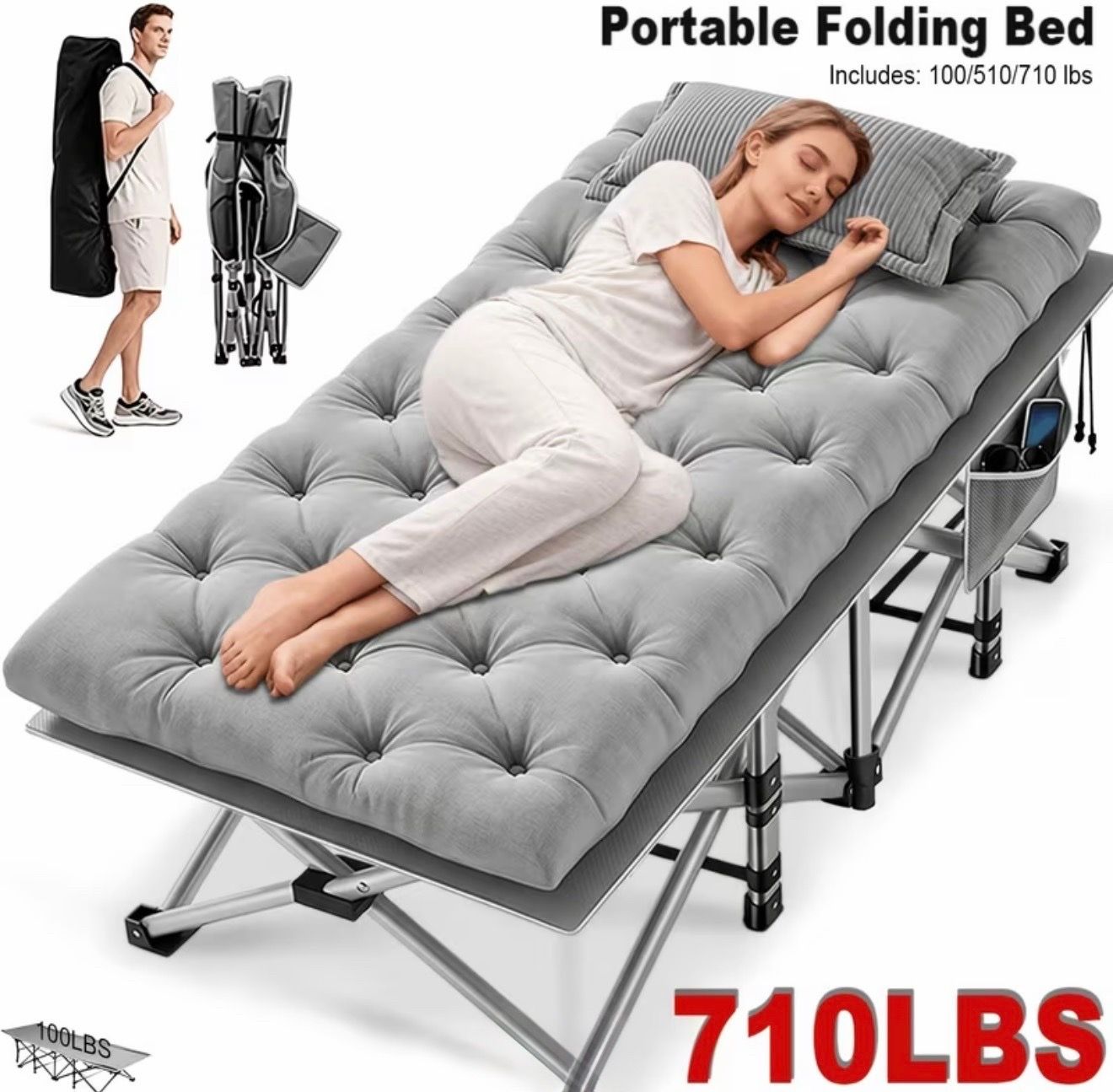 New XL 77 inch Heavy Duty reinforced steel frame with overstuffed comfy ...