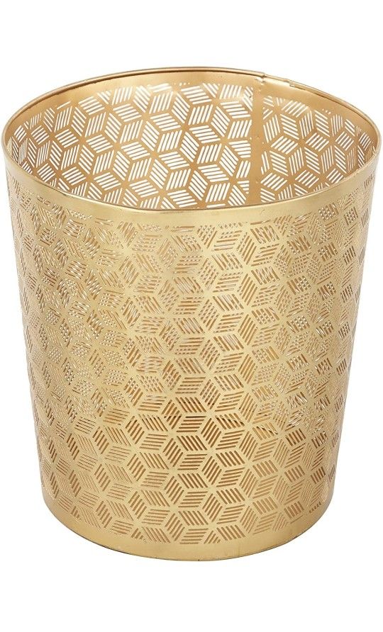 Brand New Golden Trash Bin
