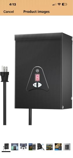 New ow Voltage Landscape Transformer, 300W Outdoor Low Voltage Trams Former Waterproof, Dusk to Dawn Sensor Control, 120VAC to 12 V, 2 Outputs for Out