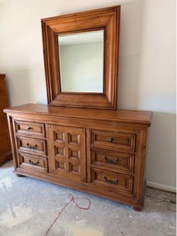 Dresser with mirror.