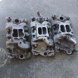 3 ALUMINUM INTAKE FOR SB  CHEVY!!! 75$ EACH