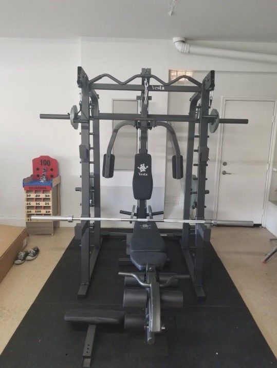 Smith Machine 2001 | Multi-Use Adj Bench | Gym Equipment | Fitness | Squat Rack | Excercise |🔴WEIGHTS AND BARBELL SOLD SEPARATELY 🔴 FREE DELIVERY 🚚