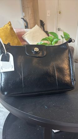 LA FESTIN Black Leather Purse Shoulder Bag for Women Large