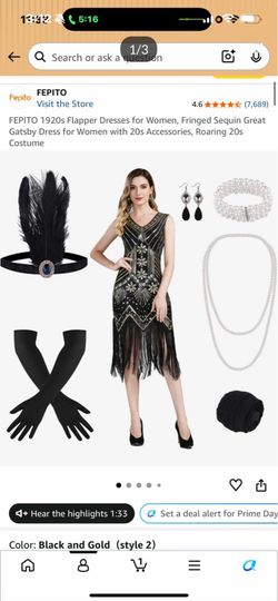 1920’s Flapper costume dress