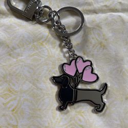 PINK Dog Heart Balloons Keychain Accessory Clip