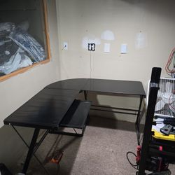 Glass U-shaped Desk