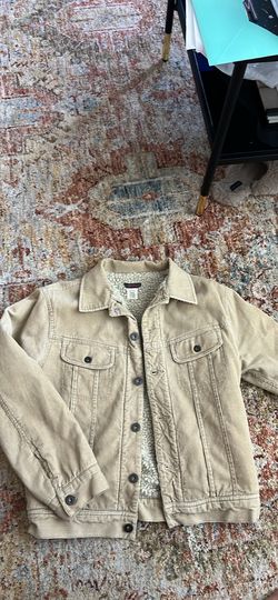 J crew kid corduroy Sherpa jacket size large