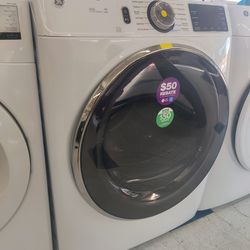 New GE® ENERGY STAR® 7.8 cu. ft. Capacity Smart Front Load Electric Dryer with Steam and Sanitize Cy