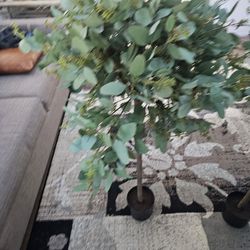 Faux Eucalyptus Topiary Plant

