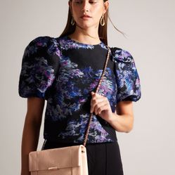 NWT! Ted Baker- PARSON- Unlined Soft Leather Crossbody Bag -TAUPE