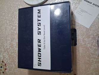 Rain Shower Head Set with Arm and Drain