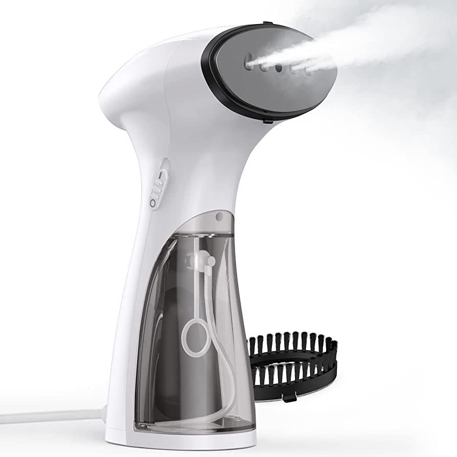 Kazazoo Steamer for Clothes, Portable Handheld Clothes Garment Steamer, Powerful 1800W 30s Fast Heat-up, Travel Steam Iron, Fabric Steamer, Wrinkle Re