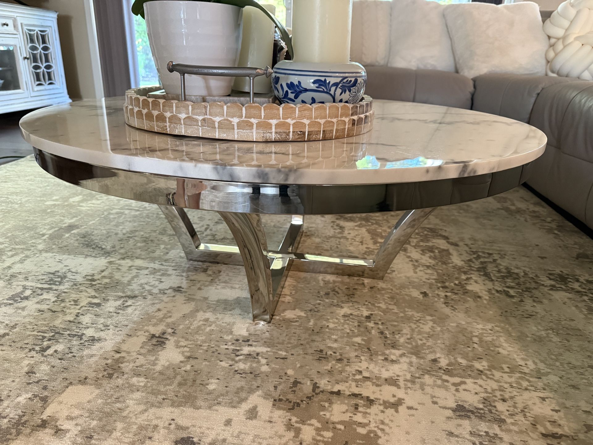 Coffee Table Chrome Base Only