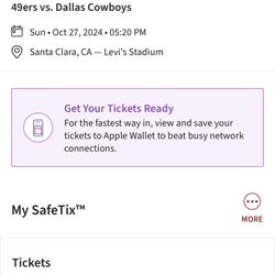 2 Cowboys V 49er tickets