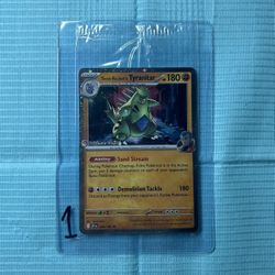 Pokemon TCG Pokemon Center Exclusive Destined Rivals Team Rockets Tyranitar 96/182 Promo Sealed #1