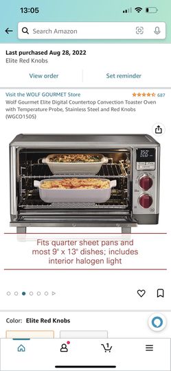 Wolf Elite Countertop Oven - Red Knob