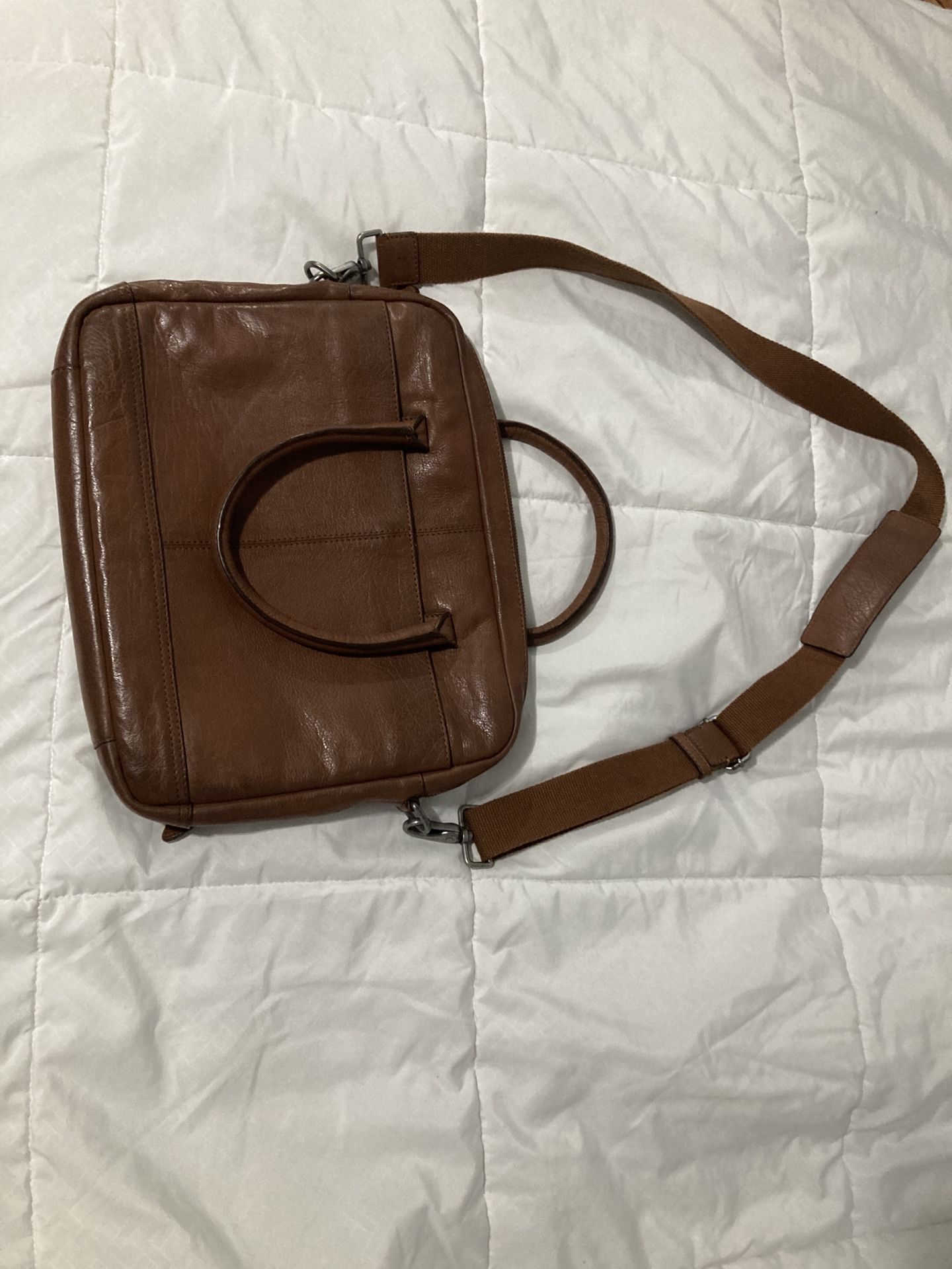 Brown Leather Messenger bag For Sale!