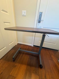 Laptop Desk / Overbed Table - Walnut Brown - $20