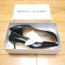 Manolo Blahnik Snakeskin Heels Shoes Size 9