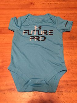 Baby boy under armour blue bodysuit one piece size 0-3