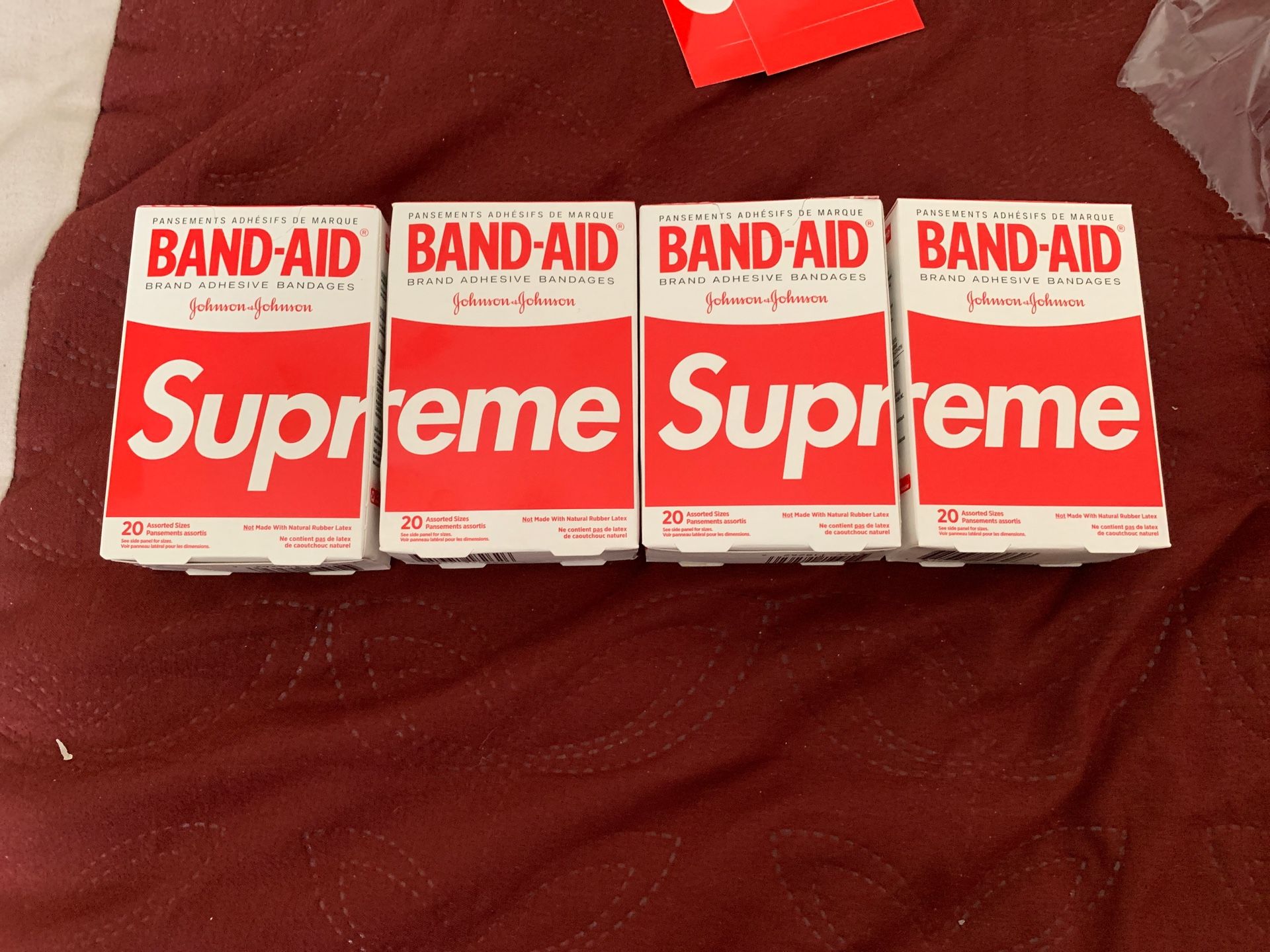 (4) pack of supreme band-aid all new