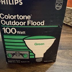 PHILIPS 100 Watt Flood Bulb Green
