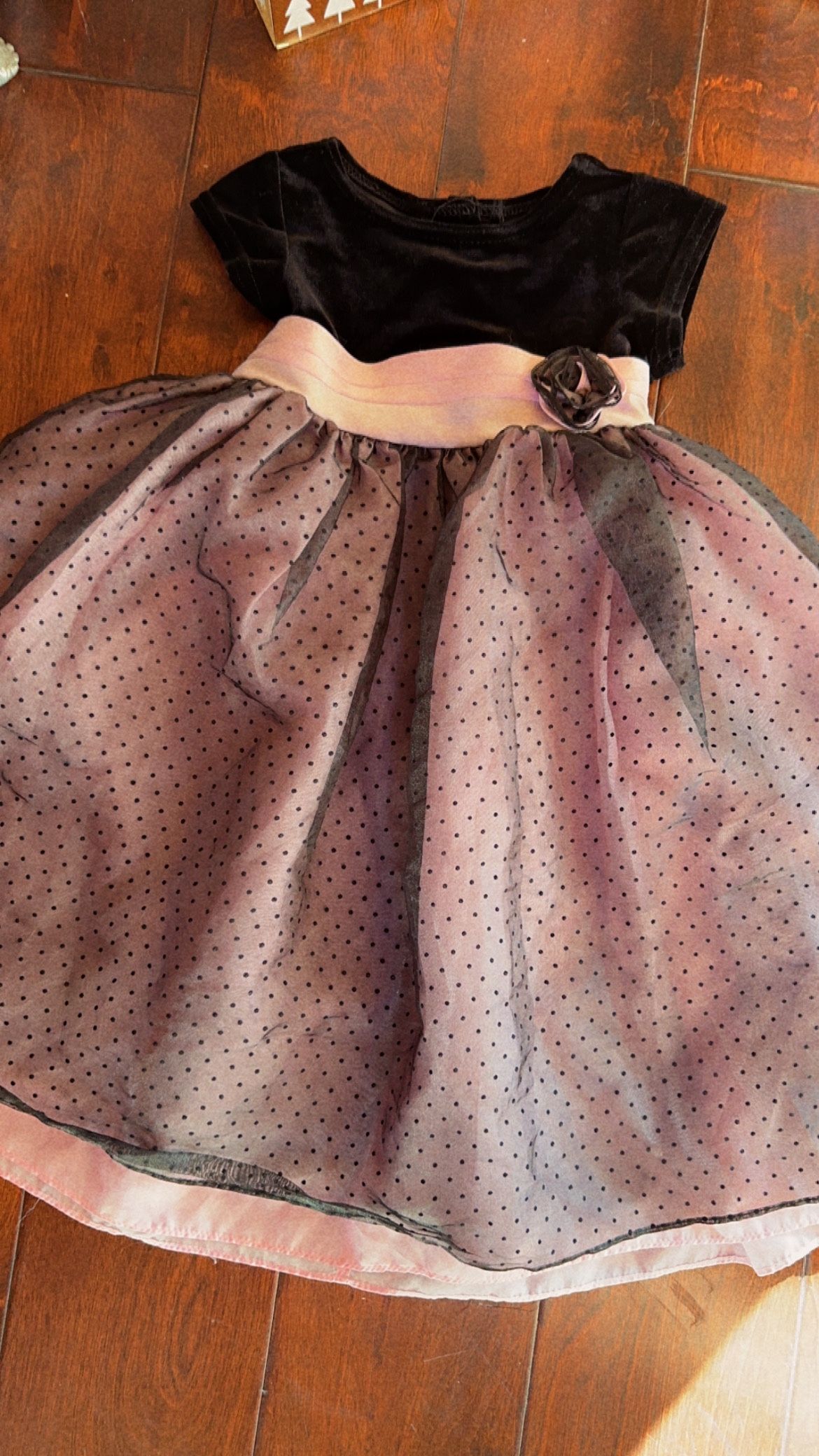 4t Christmas Dress Pink And Black