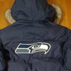 Vintage Reebok Seattle Seahawks Winter Jacket Women's Size Medium 