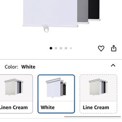 AOSKY cordless, blackout, roller shades  Dimensions 72"L x 29v"W Also have 72”Lx 35”color white