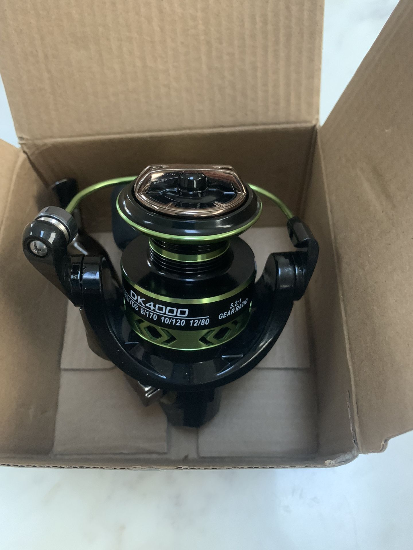 Gun Metal Green Deukio Savage Path Fishing Reel 4000