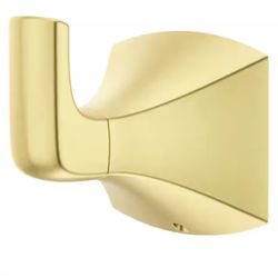Bruxie J-Hook Robe/Towel Hook in Brushed Gold
