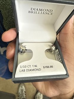 1/10 diamond Hoop earrings