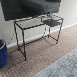 TV Stand (Metal & Glass) 50" TV Displayed