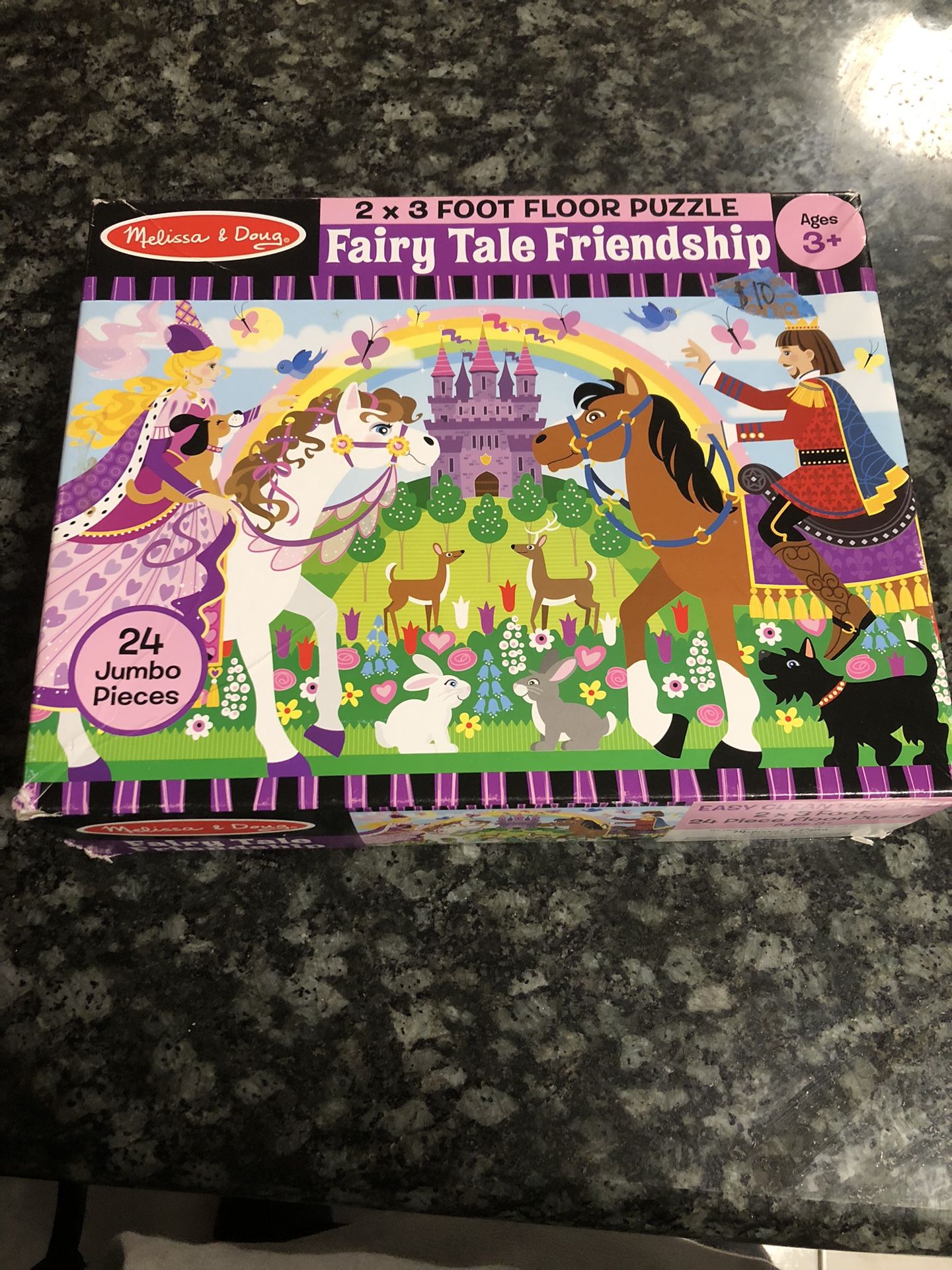 Melissa&Doug"Fairy Tale Friendship "2x3 Foot   24 Jumbo Piece Floor Puzzle