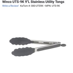 9” Silicon Tongs With Stainless Steel (4pack For $5)