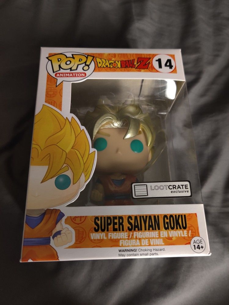 Super Saiyan Goku Metallic Lootcrate Dragon Ball Z Funko Pop
