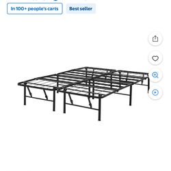 Queen bed frame and mattress 