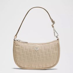 NWT Lululemon City Essentials Mini Shoulder Bag Monogram Jacquard Sheer Oak