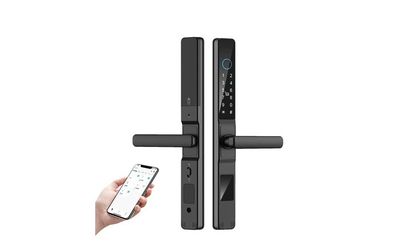 Fingerprint Door Lock, TUYA APP Control Smart Lock Electronic Door Lock with Code Passcode Biometric Door Handle, IC Card Key Unlock