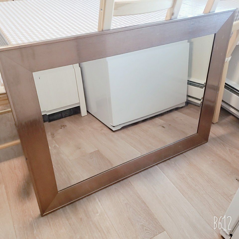 Brown framed Wall Mirror