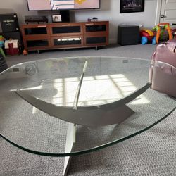 Glass Top Living Room Table 