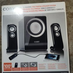 COBY 100 WATT SPEAKERS FOR $25