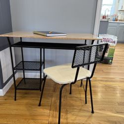 Vintage Mid Century Modern Desk From 1950s