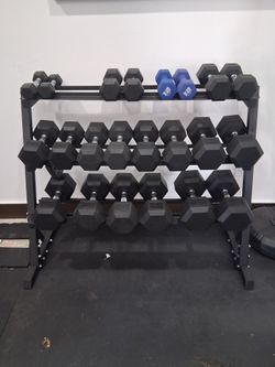 Dumbbells 5-50 with rack