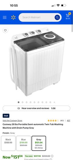 26 lbs Portable Twin Tub Washing Machine