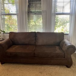 Brown Microfiber Sofa 