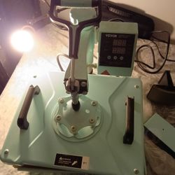 Brand new heat press machine never used with hat press selling $150 start making shirts for business